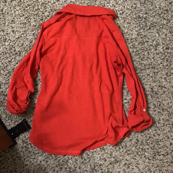 Red collared Abercrombie shirt - Picture 4 of 4